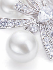 Alysa Earrings: White Pearl Earrings for Bridal Shower | Nana Jacqueline