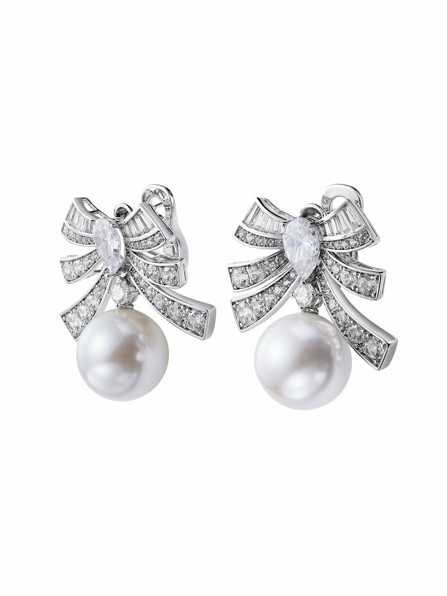 Alysa Earrings: White Pearl Earrings for Bridal Shower | Nana Jacqueline