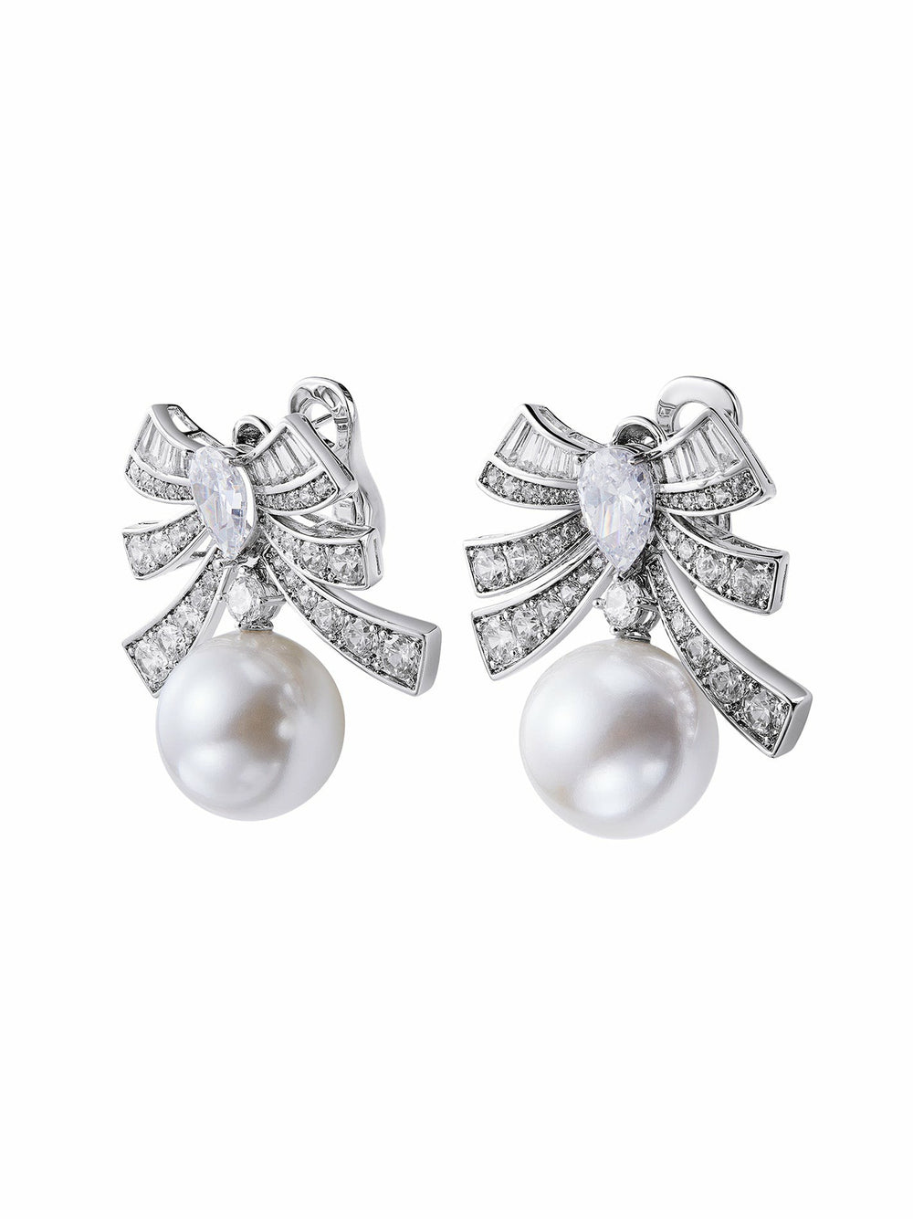 Alysa Earrings: White Pearl Earrings for Bridal Shower | Nana Jacqueline