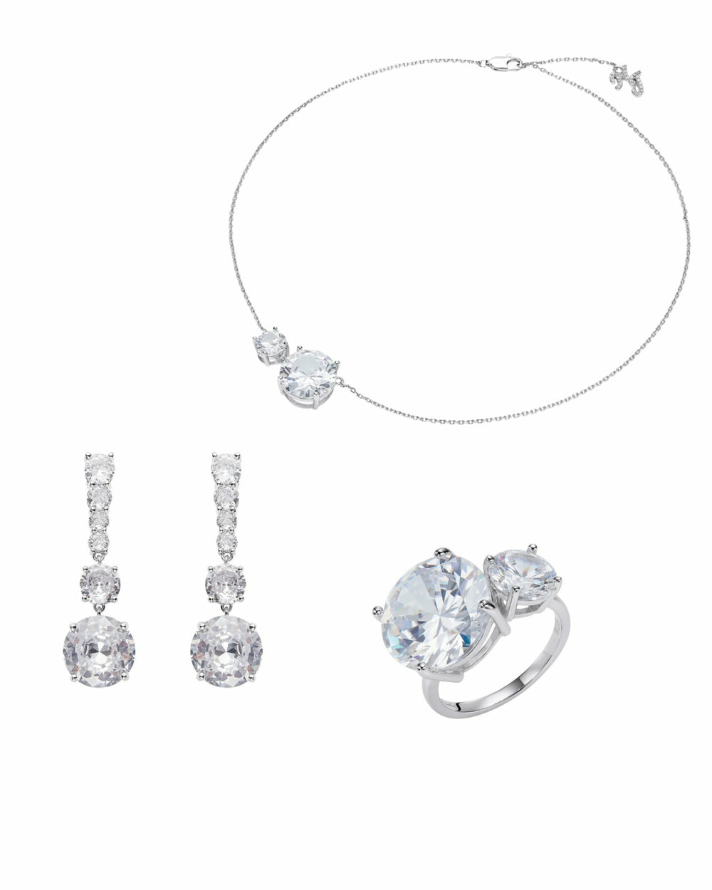 The Timeless Diamond: Silver Jewelry Set for Wedding | Nana Jacqueline
