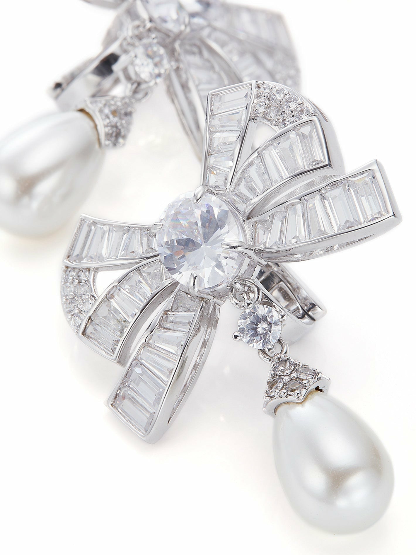 The Pearl & Diamonds Set: White Jewelry Set for Bridal Shower | Nana Jacqueline