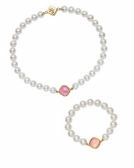 Pearl Embrace: White Pink Jewelry Bundle for Mother's Day Gift | Nana Jacqueline