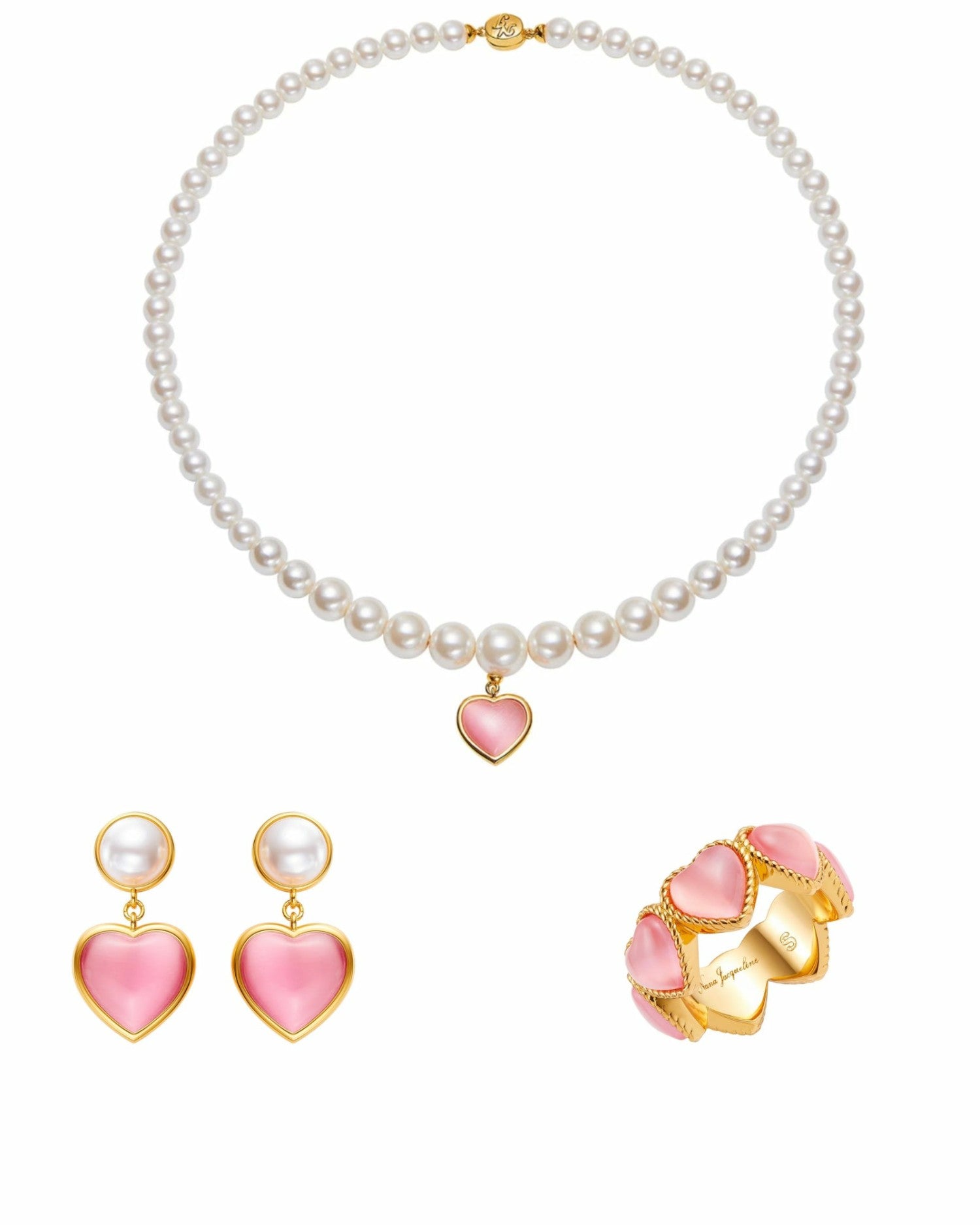 Pink Heart: Pink Jewelry Set for Valentine's Day Gifting | Nana Jacqueline