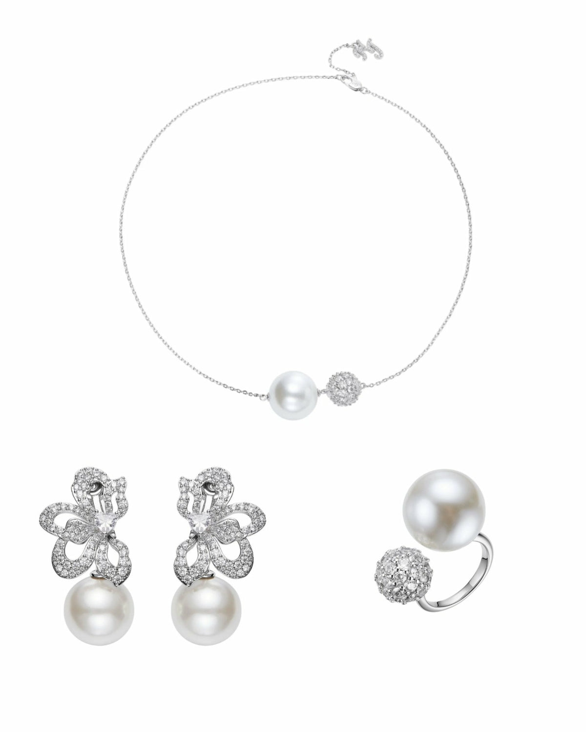 Elegance in Pearl: White Jewelry Set for Mother's Day Gift | Nana Jacqueline