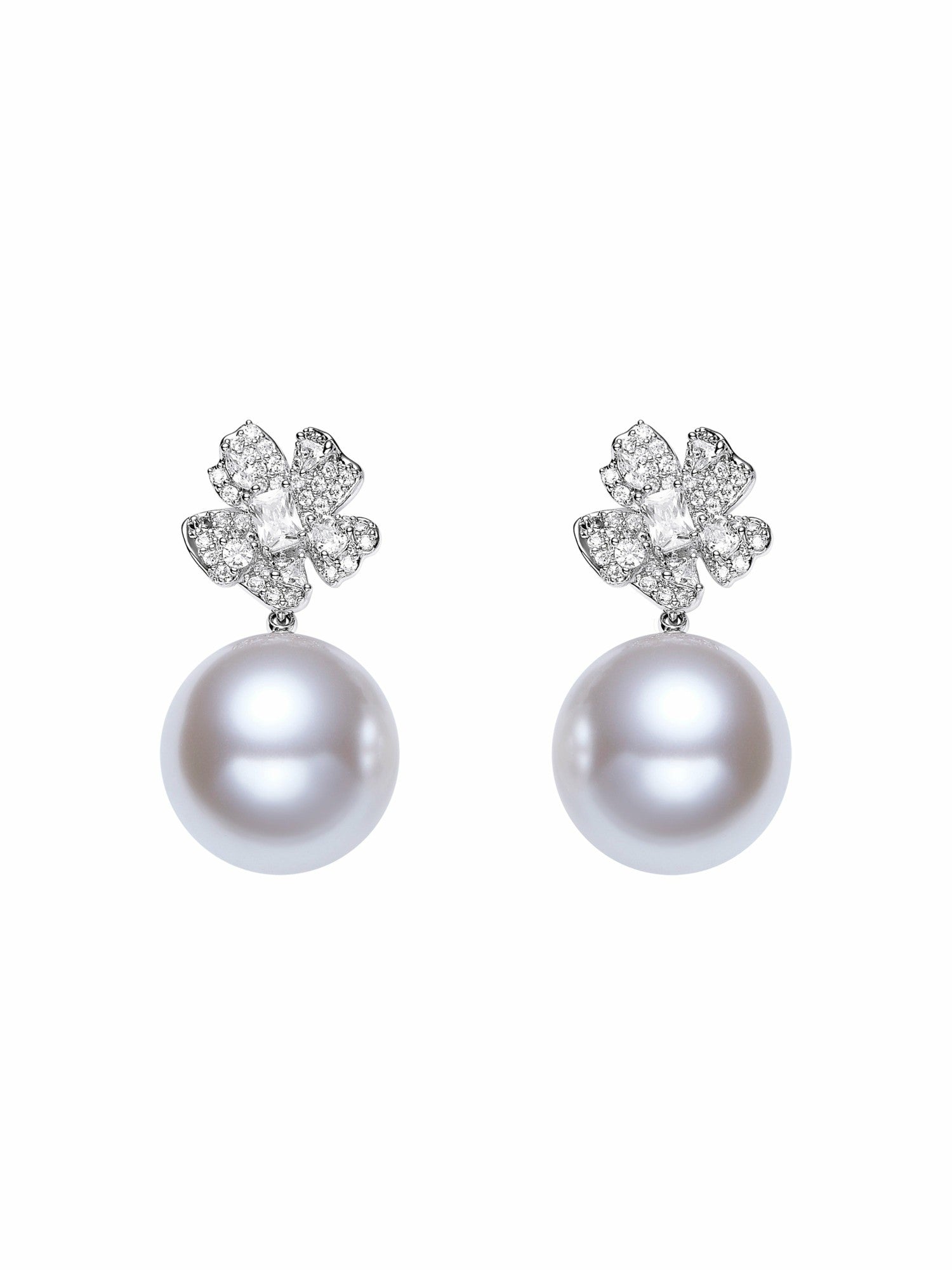 Winslet Pearl Drop White Earrings | Nana Jacqueline