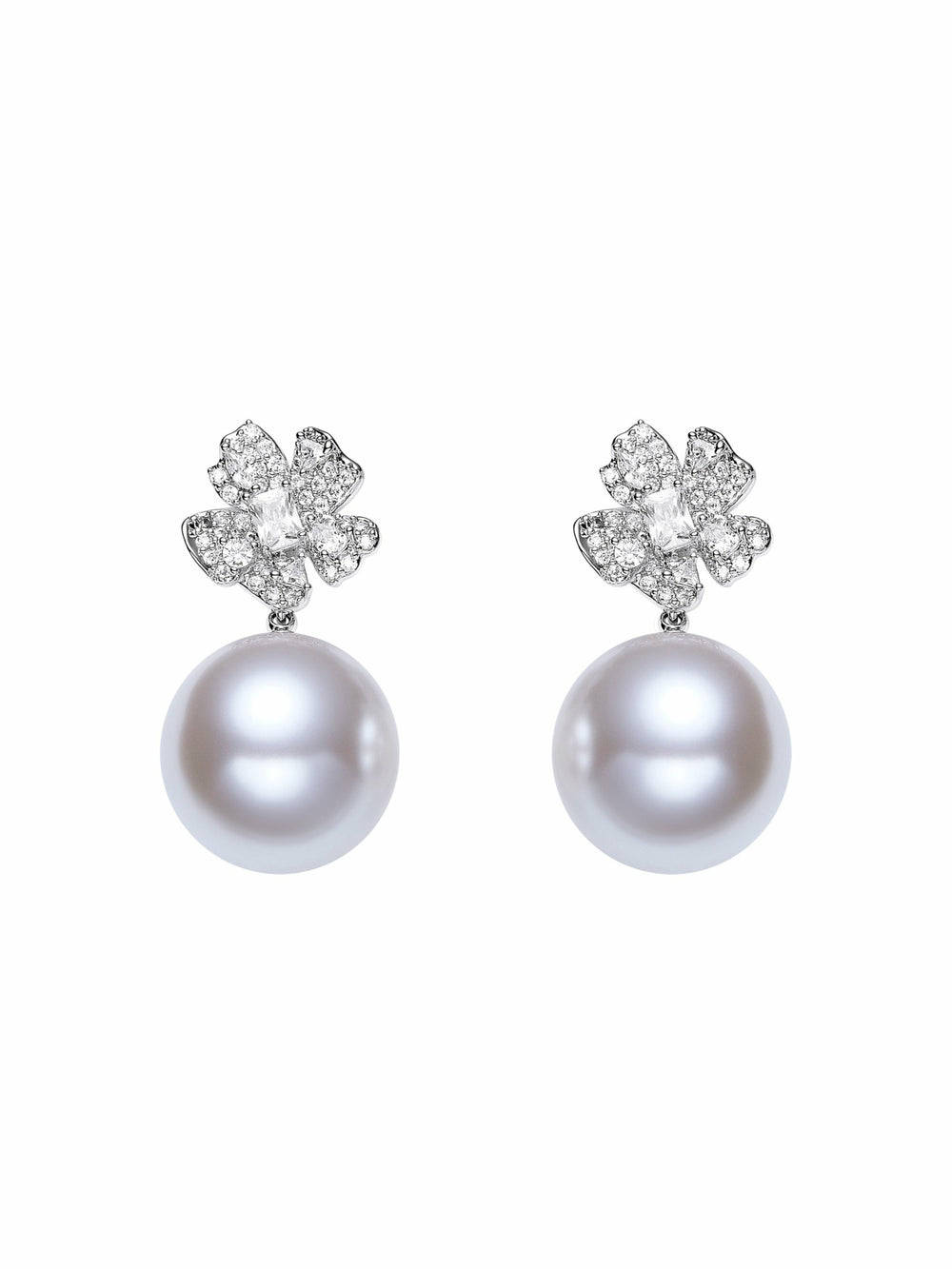 Winslet Pearl Drop White Earrings | Nana Jacqueline