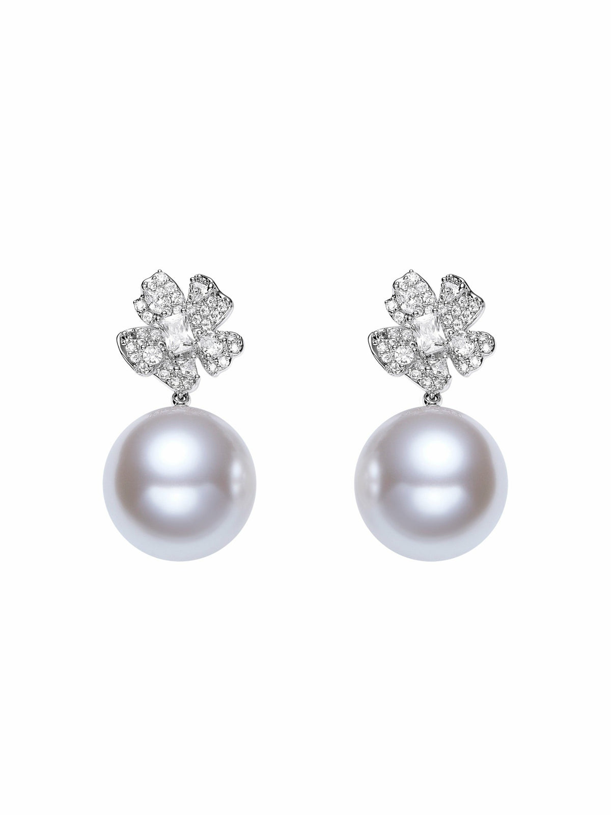 Winslet Pearl Drop White Earrings | Nana Jacqueline