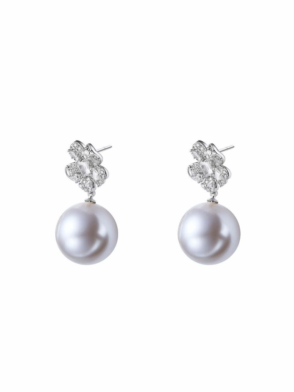 Winslet Pearl Drop White Earrings | Nana Jacqueline