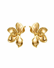 Florence Earrings: Gold Flower Earrings for Cocktail Party | Nana Jacqueline