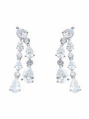 Yvette Cascading Pear-Cut Crystal Drop Earrings | Nana Jacqueline