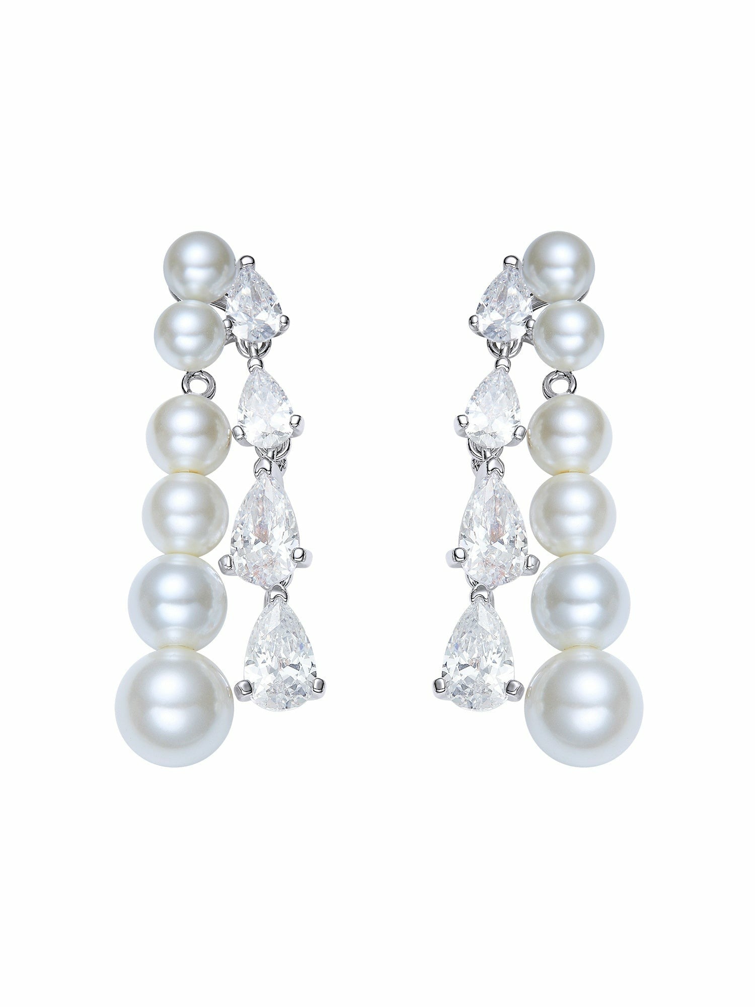 Adriana Pearl & Crystal Drop Earrings | Nana Jacqueline