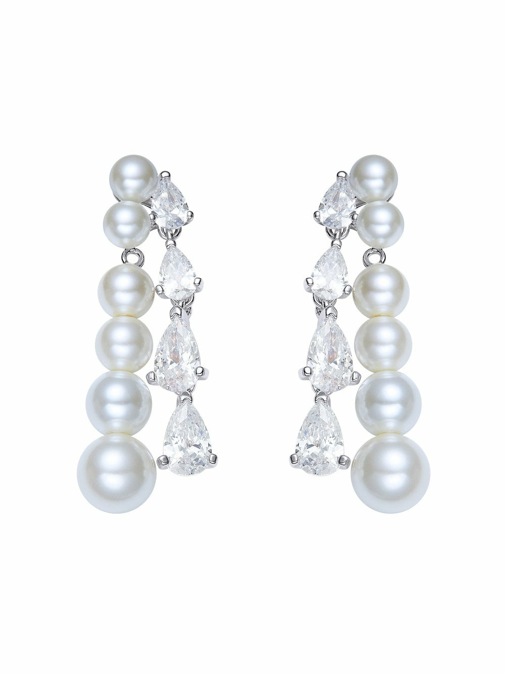 Adriana Pearl & Crystal Drop Earrings | Nana Jacqueline