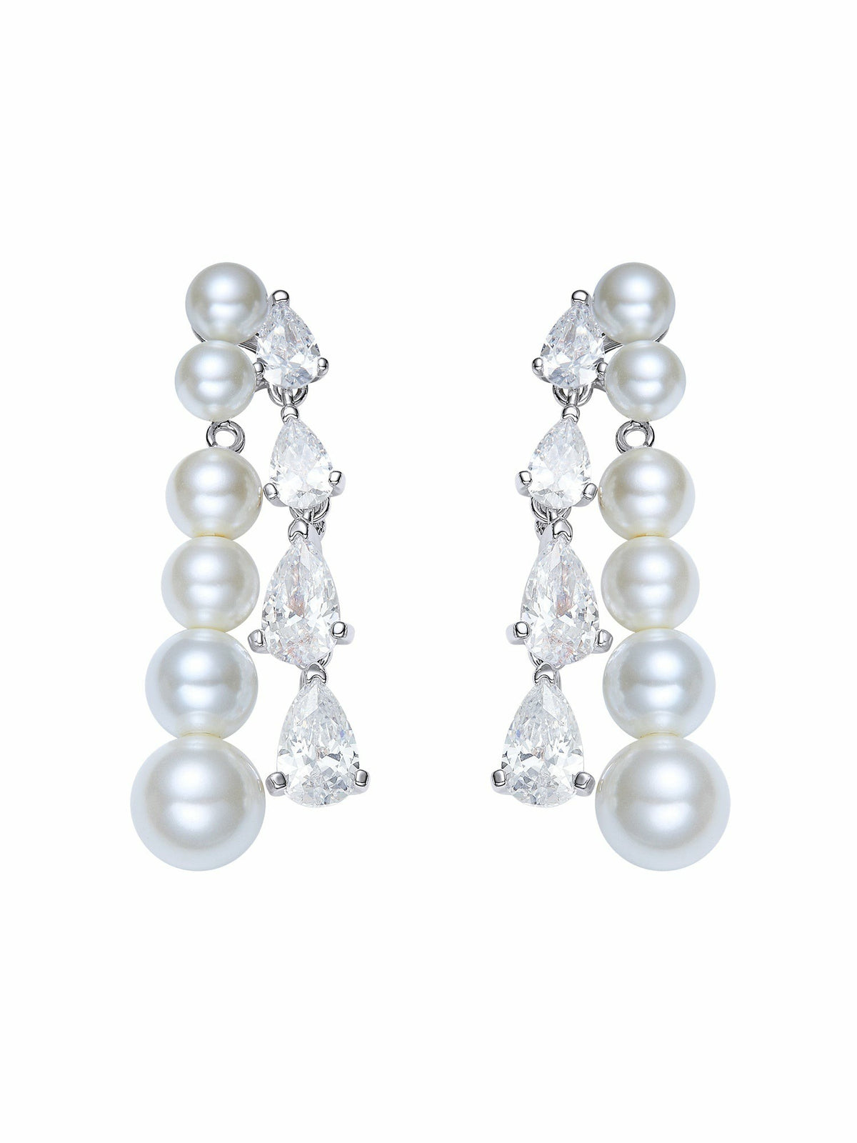 Adriana Pearl & Crystal Drop Earrings | Nana Jacqueline