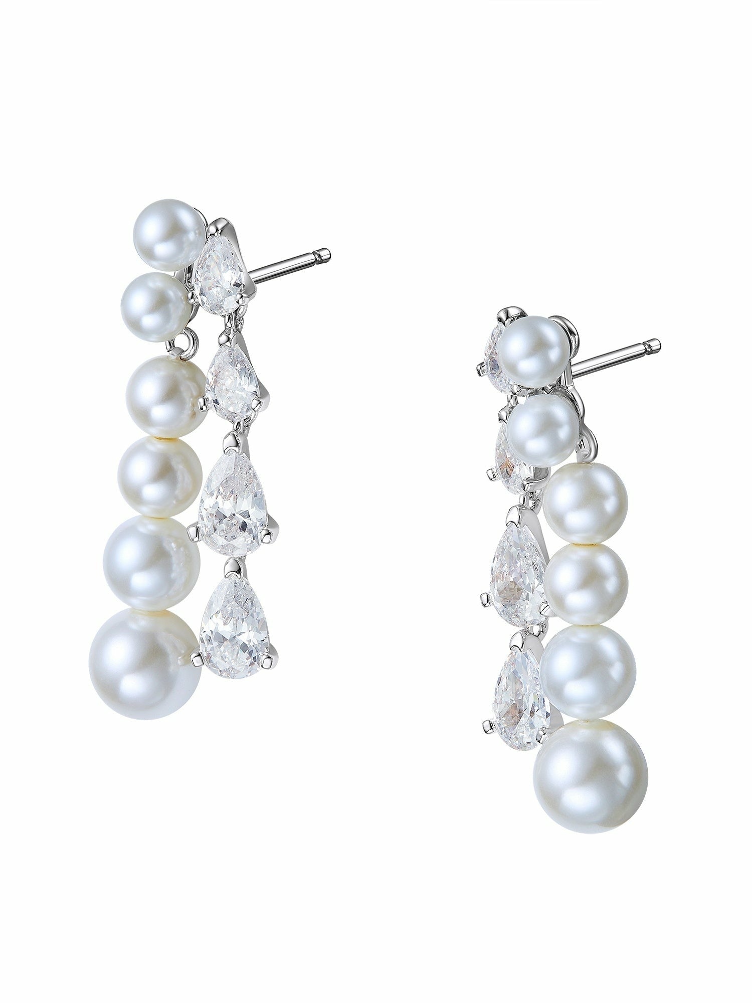 Adriana Pearl & Crystal Drop Earrings | Nana Jacqueline