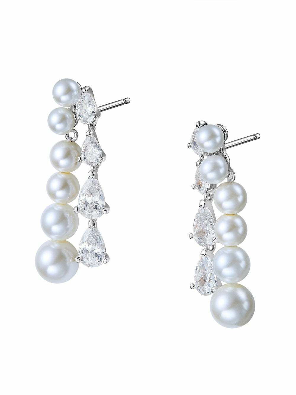 Adriana Pearl & Crystal Drop Earrings | Nana Jacqueline