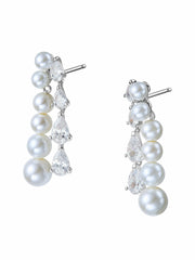 Adriana Pearl & Crystal Drop Earrings | Nana Jacqueline
