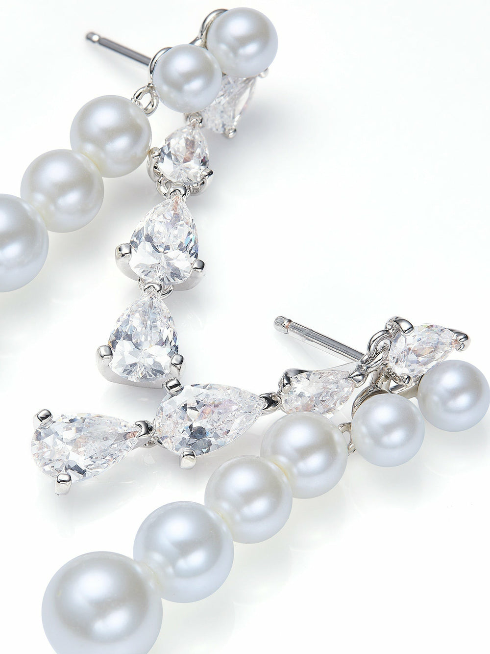 Adriana Pearl & Crystal Drop Earrings | Nana Jacqueline