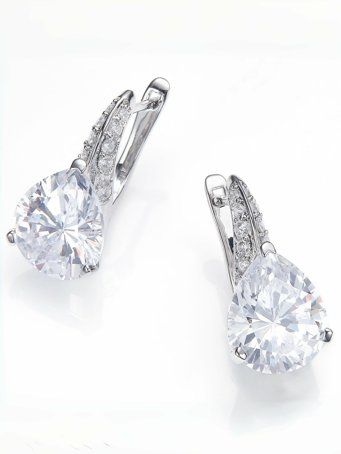 Daniela Pear-Cut Crystal Drop Earrings | Nana Jacqueline