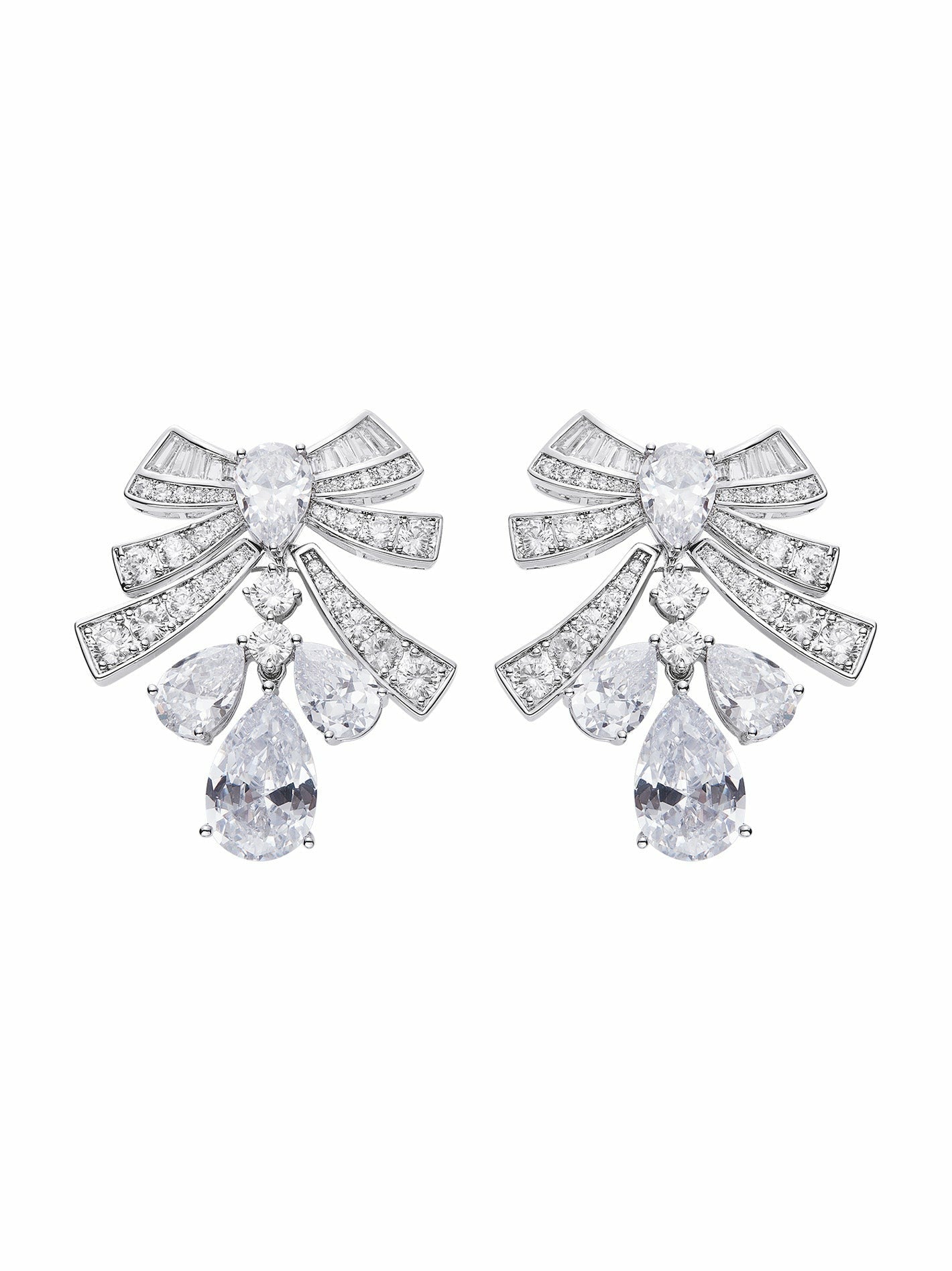 Talia Earrings: Silver Bow Earrings for Wedding After-Party | Nana Jacqueline