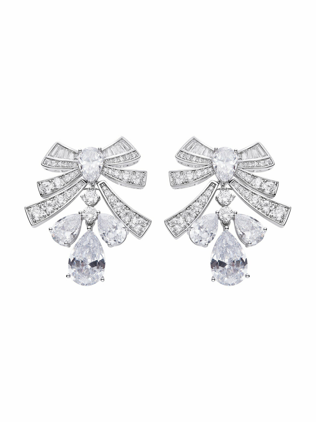 Talia Earrings: Silver Bow Earrings for Wedding After-Party | Nana Jacqueline