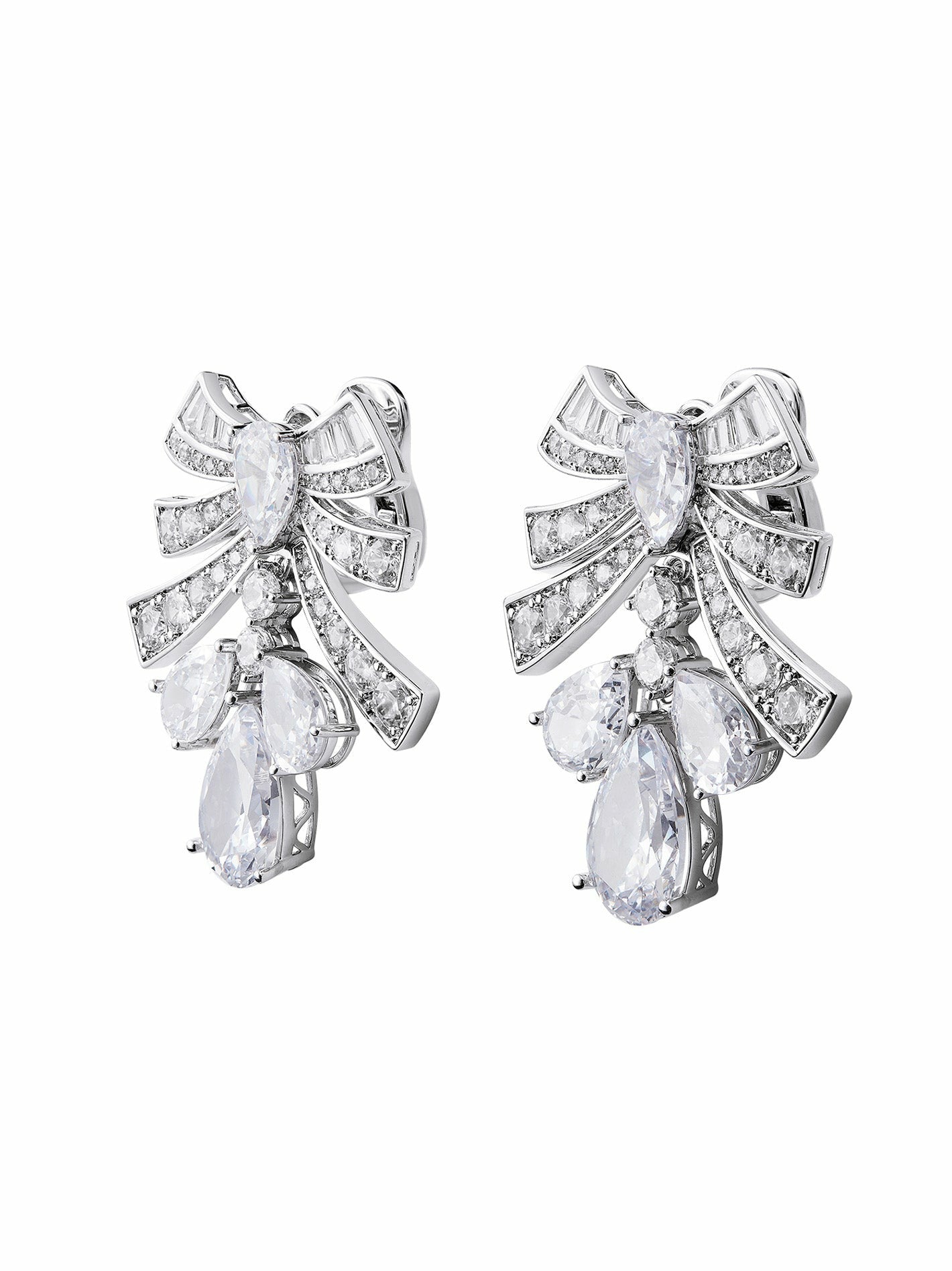 Talia Earrings: Silver Bow Earrings for Wedding After-Party | Nana Jacqueline