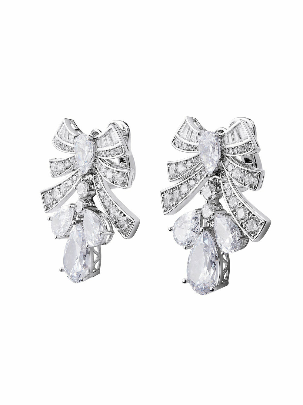 Talia Earrings: Silver Bow Earrings for Wedding After-Party | Nana Jacqueline