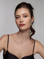 Mirabelle Teardrop Earrings: Silver Earrings for Formal Events | Nana Jacqueline