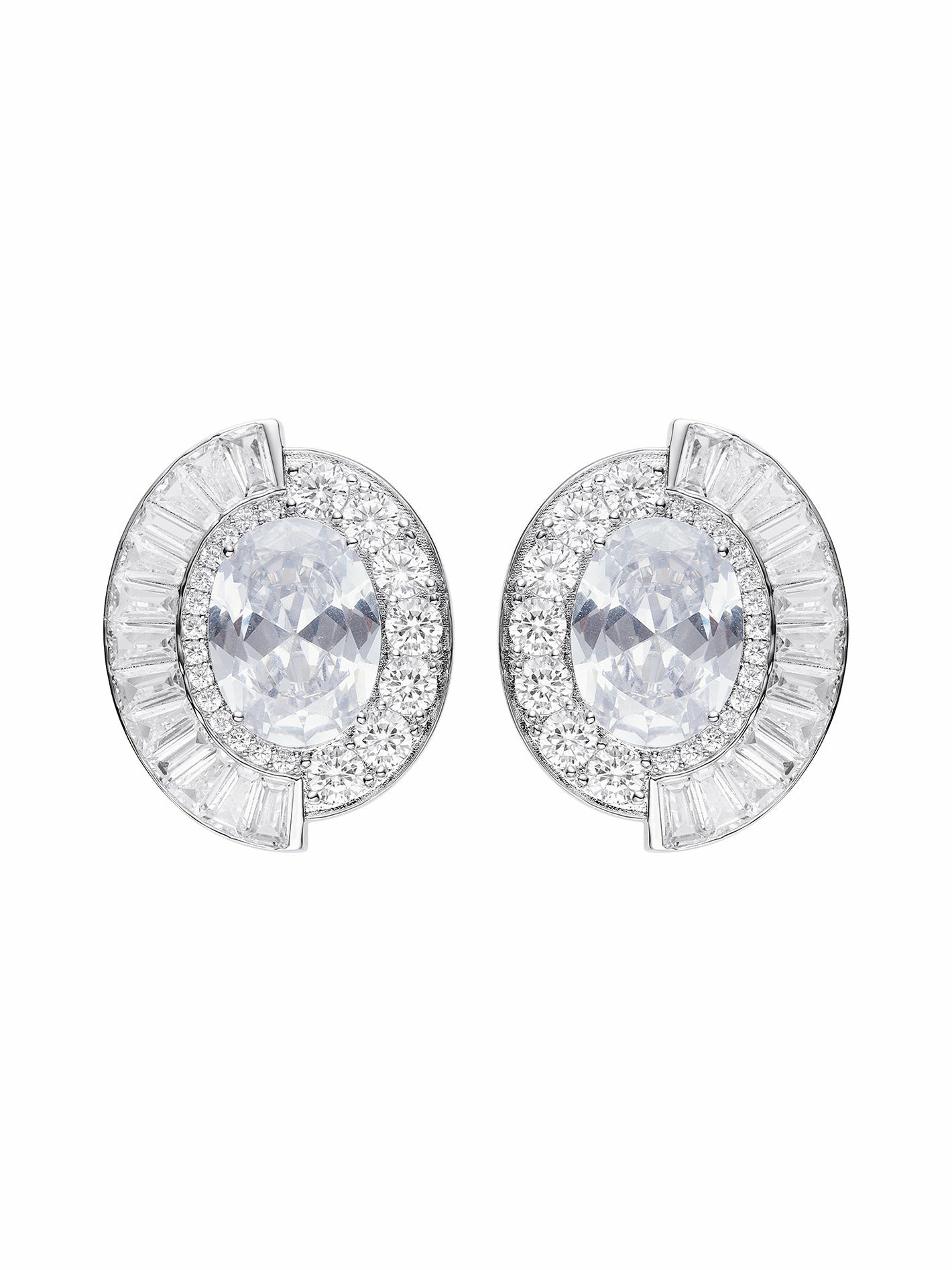 Audrina Earrings: Silver Earrings for Formal Events | Nana Jacqueline