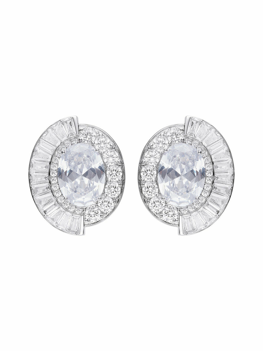 Audrina Earrings: Silver Earrings for Formal Events | Nana Jacqueline
