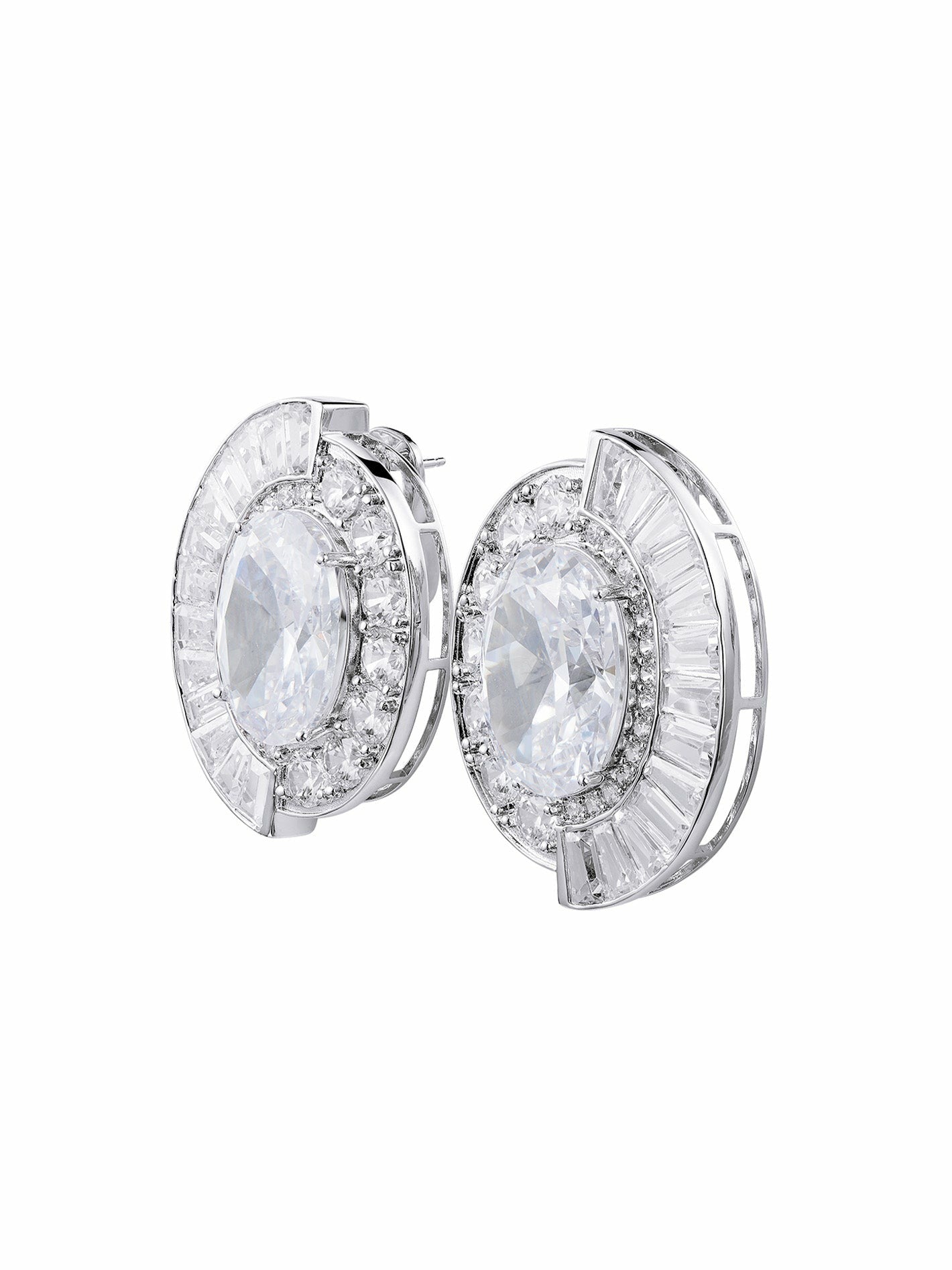 Audrina Earrings: Silver Earrings for Formal Events | Nana Jacqueline