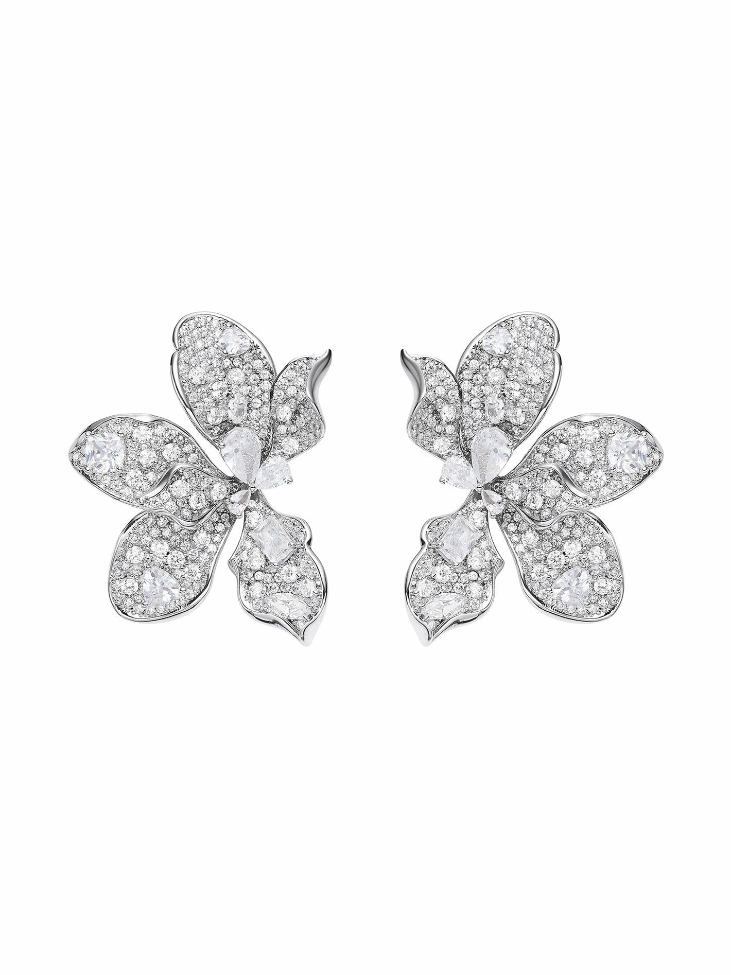 Portia Earrings: Silver Earrings for Wedding | Nana Jacqueline