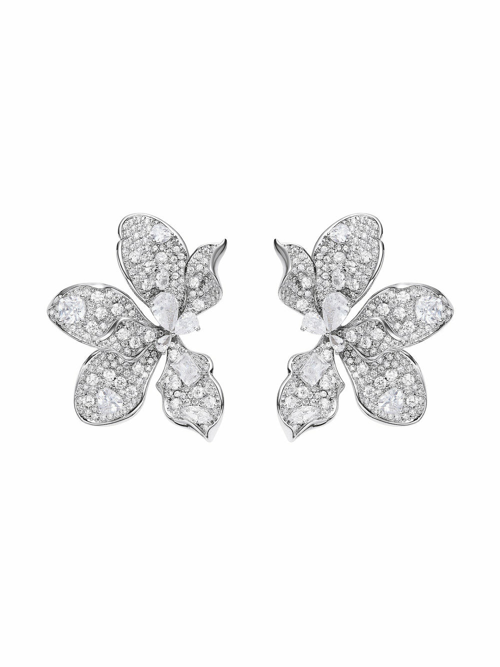 Portia Earrings: Silver Earrings for Wedding | Nana Jacqueline
