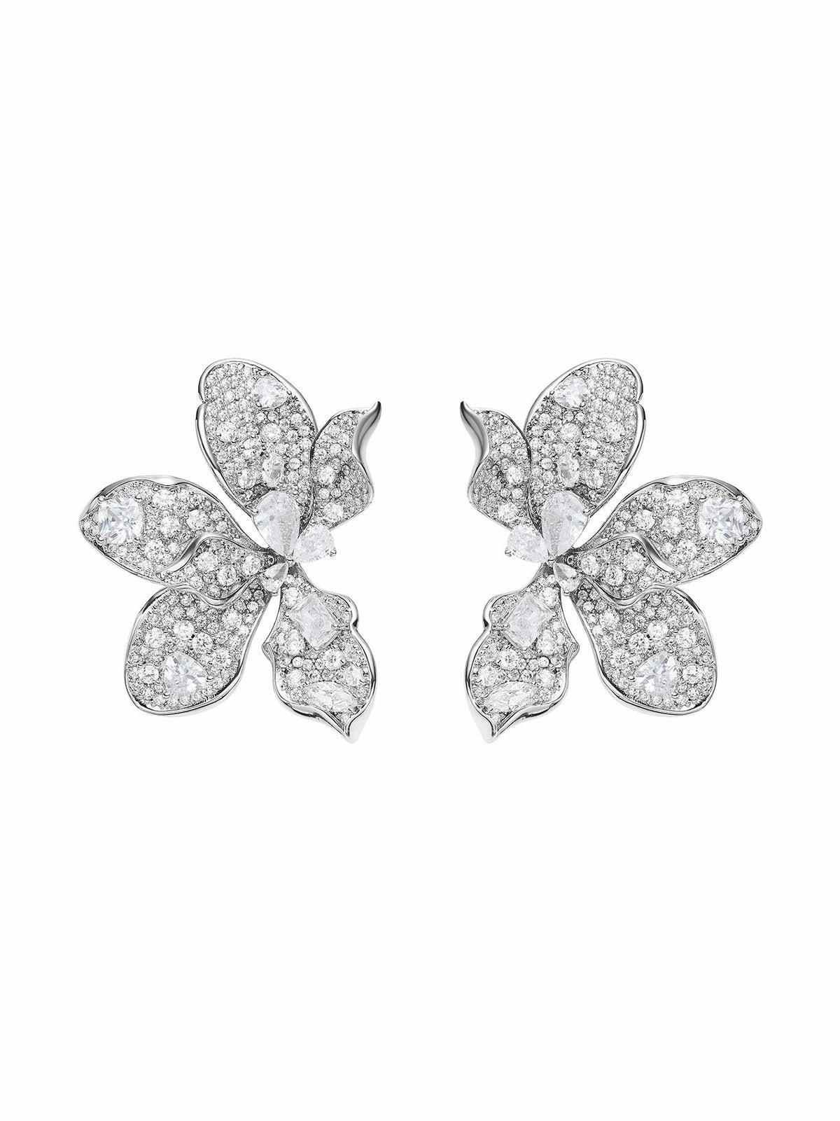 Portia Earrings: Silver Earrings for Wedding | Nana Jacqueline