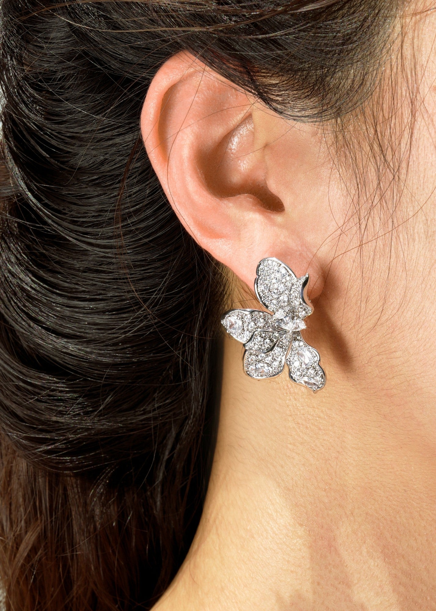 Portia Earrings: Silver Earrings for Wedding | Nana Jacqueline