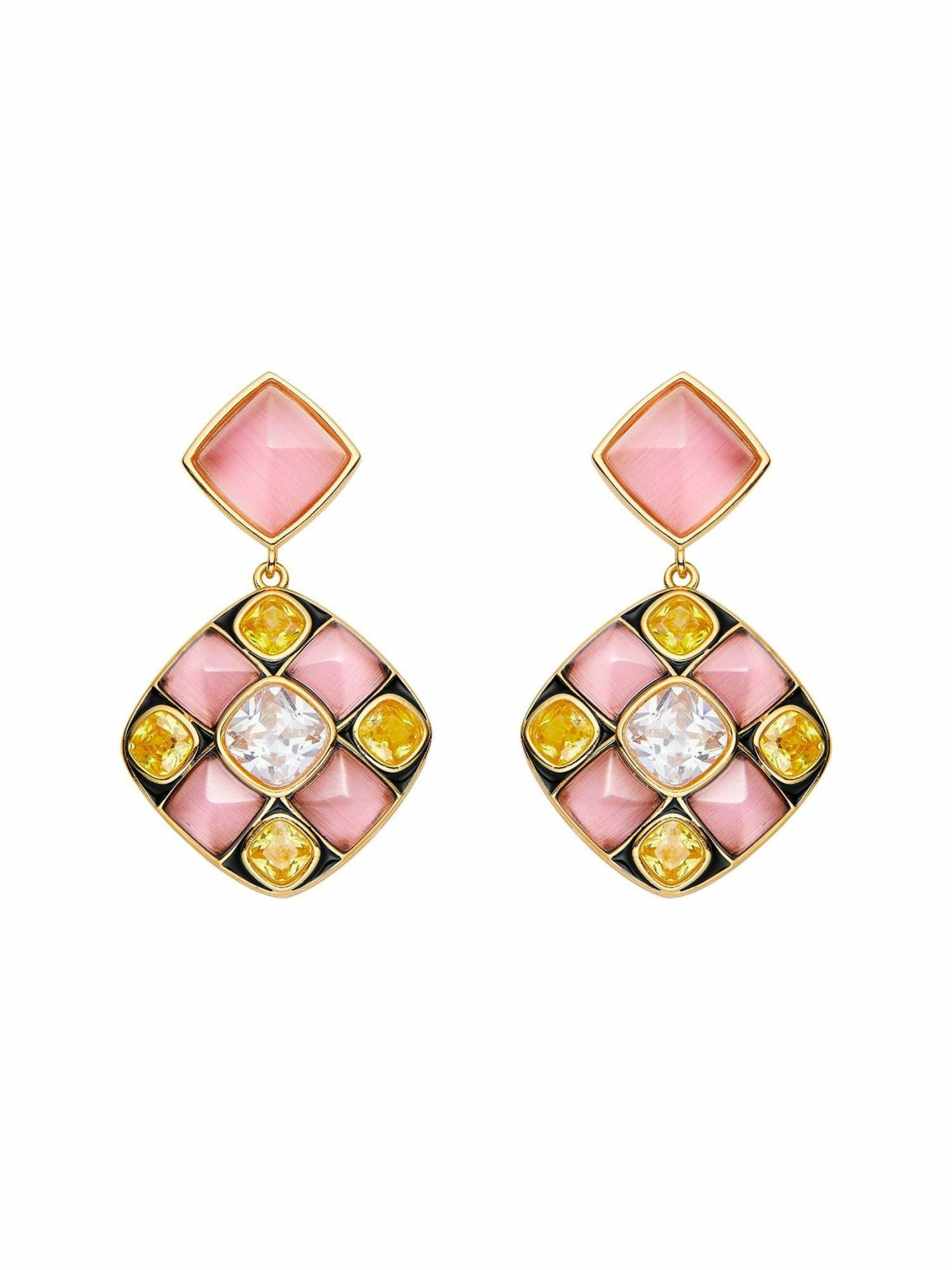 Claudia Earrings: Pink Earrings for Cocktail Party | Nana Jacqueline