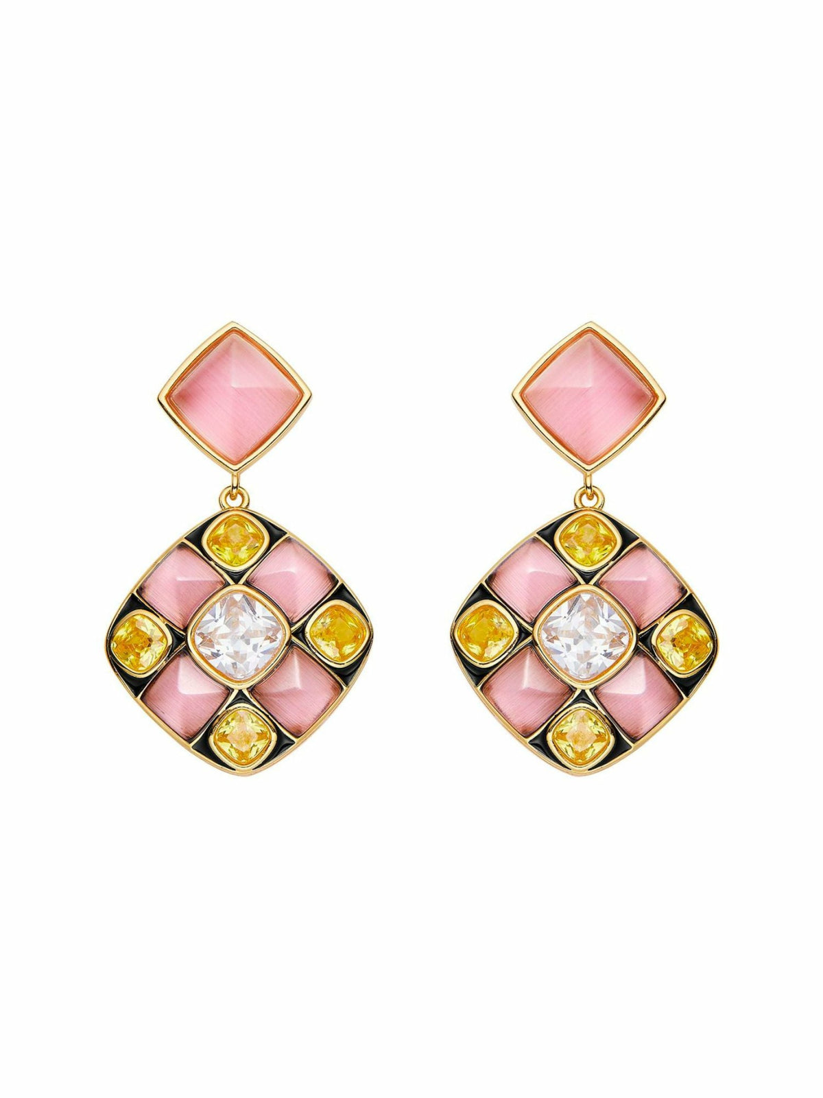 Claudia Earrings: Pink Earrings for Cocktail Party | Nana Jacqueline