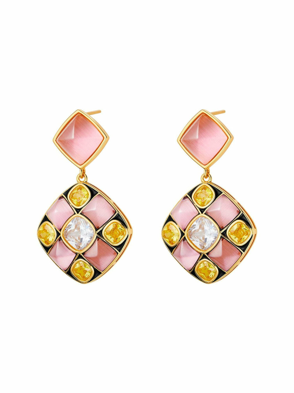 Claudia Earrings: Pink Earrings for Cocktail Party | Nana Jacqueline