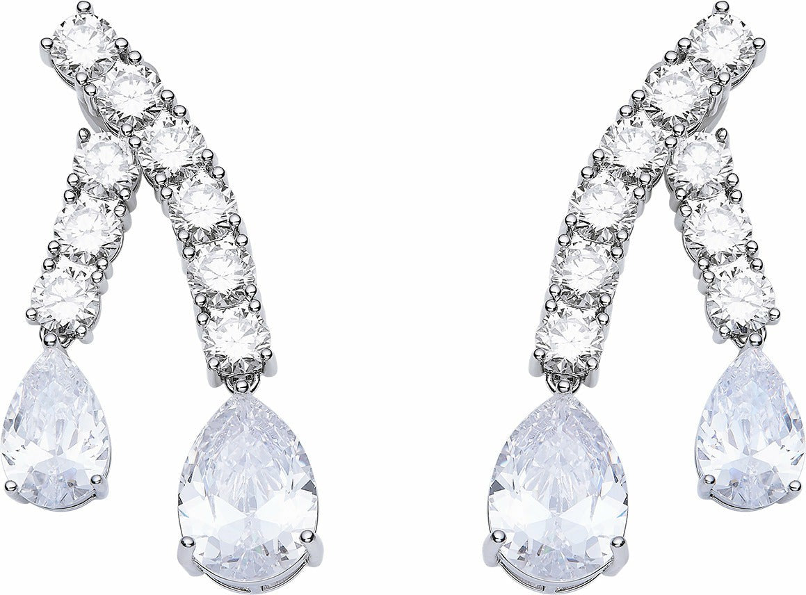 Miah Earrings: Silver Earrings for Cocktail Party | Nana Jacqueline