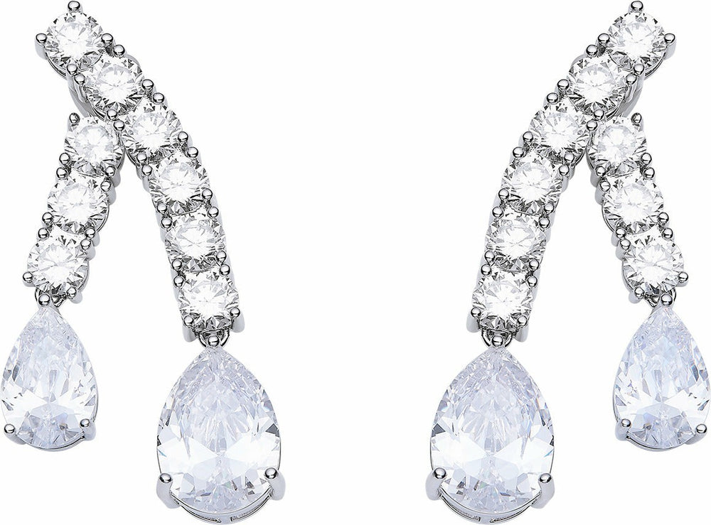 Miah Earrings: Silver Earrings for Cocktail Party | Nana Jacqueline