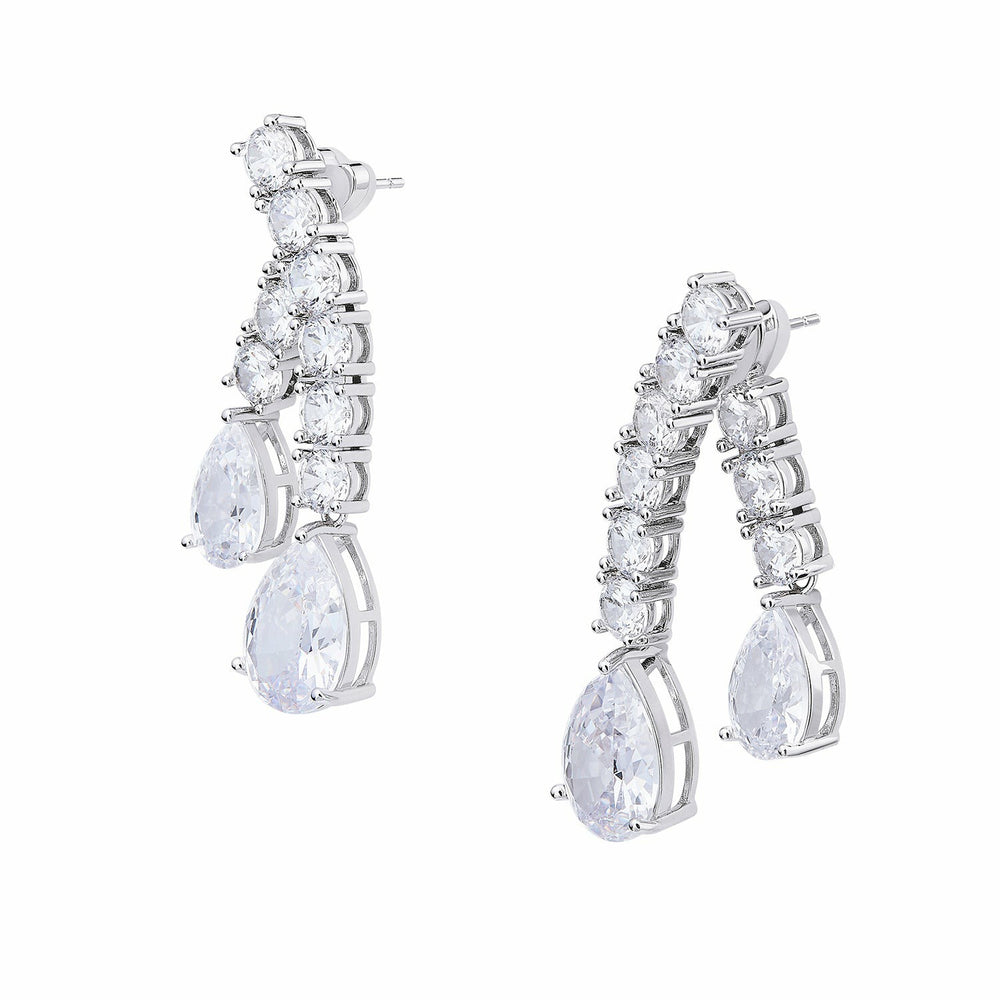 Miah Earrings: Silver Earrings for Cocktail Party | Nana Jacqueline