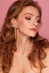 Dakota Butterfly Earrings: Gold Earrings for Cocktail Party | Nana Jacqueline