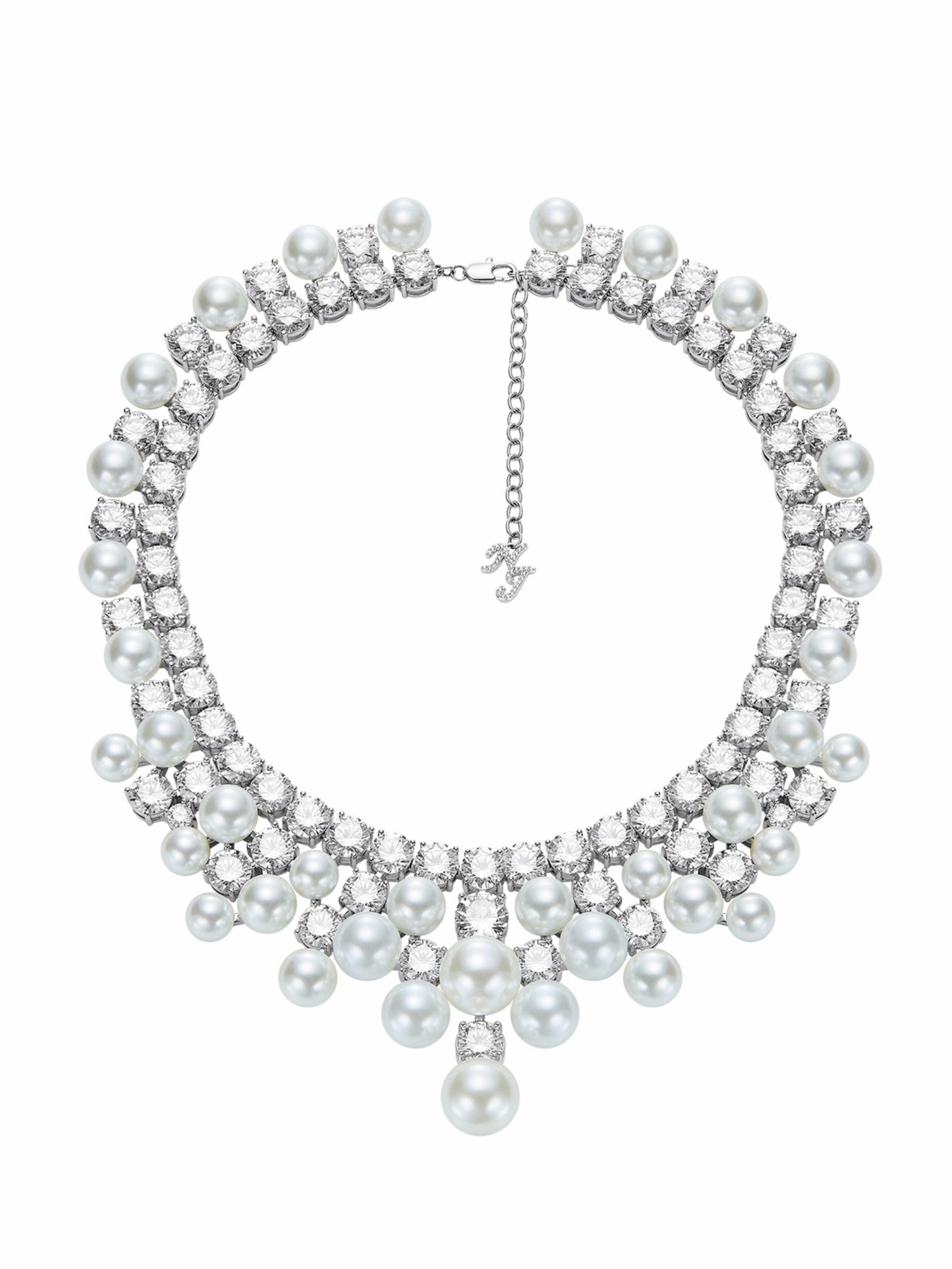 Marceline Pearl Tassel White Necklace | Nana Jacqueline