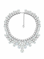 Marceline Pearl Tassel White Necklace | Nana Jacqueline