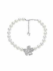 Bellina Floral Pearl White Necklace | Nana Jacqueline