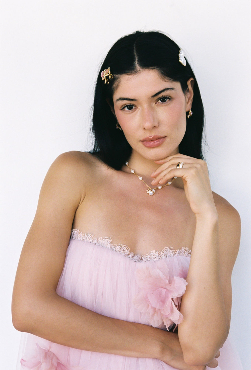 Amor Necklace: White Pearl Necklace for Bridal Shower | Nana Jacqueline