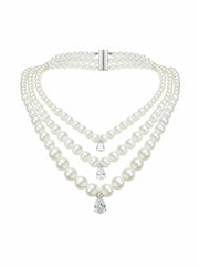 Adriana Layered Pearl Drop Necklace | Nana Jacqueline