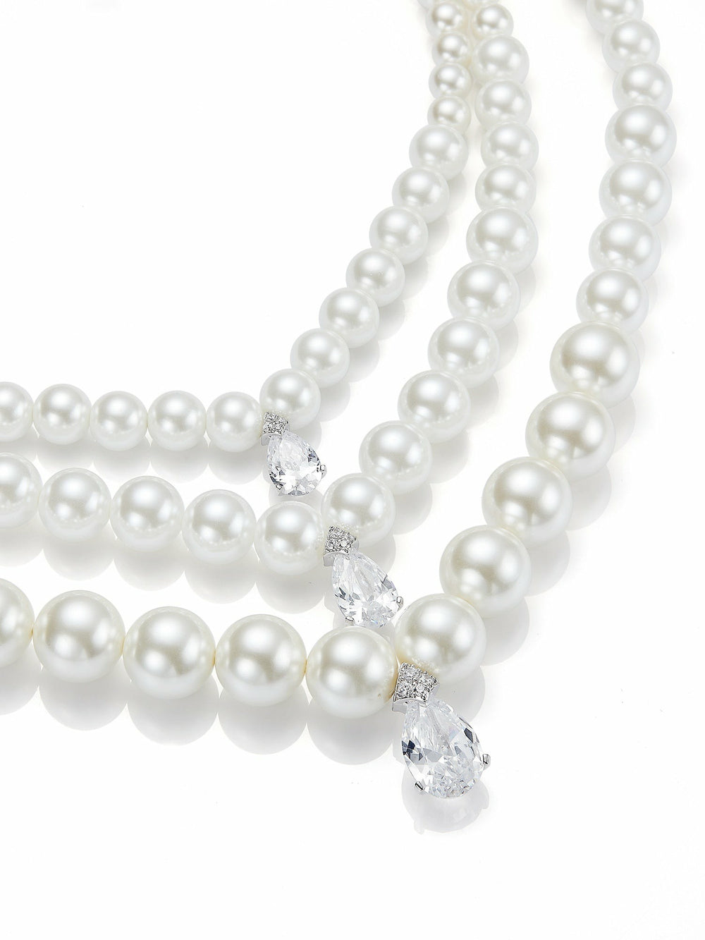 Adriana Layered Pearl Drop Necklace | Nana Jacqueline