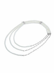 Amara Layered Pearl and Crystal Statement Necklace | Nana Jacqueline