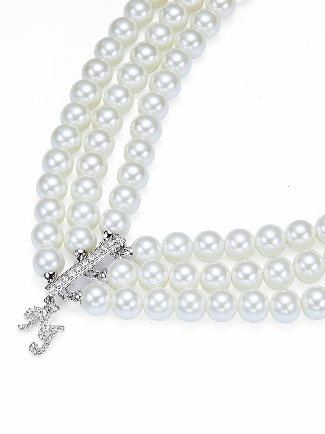Amara Layered Pearl and Crystal Statement Necklace | Nana Jacqueline