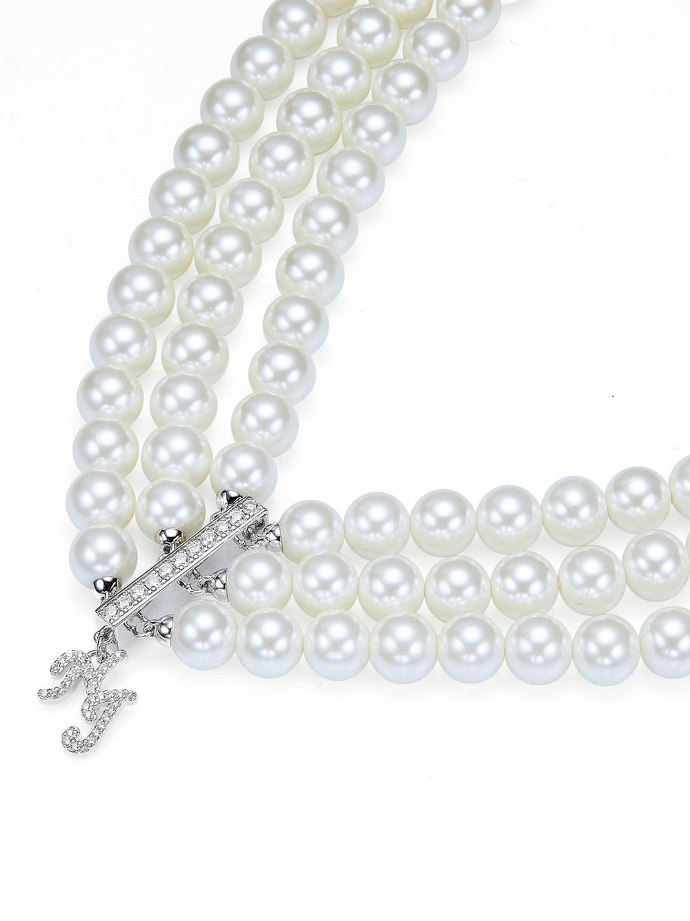 Amara Layered Pearl and Crystal Statement Necklace | Nana Jacqueline